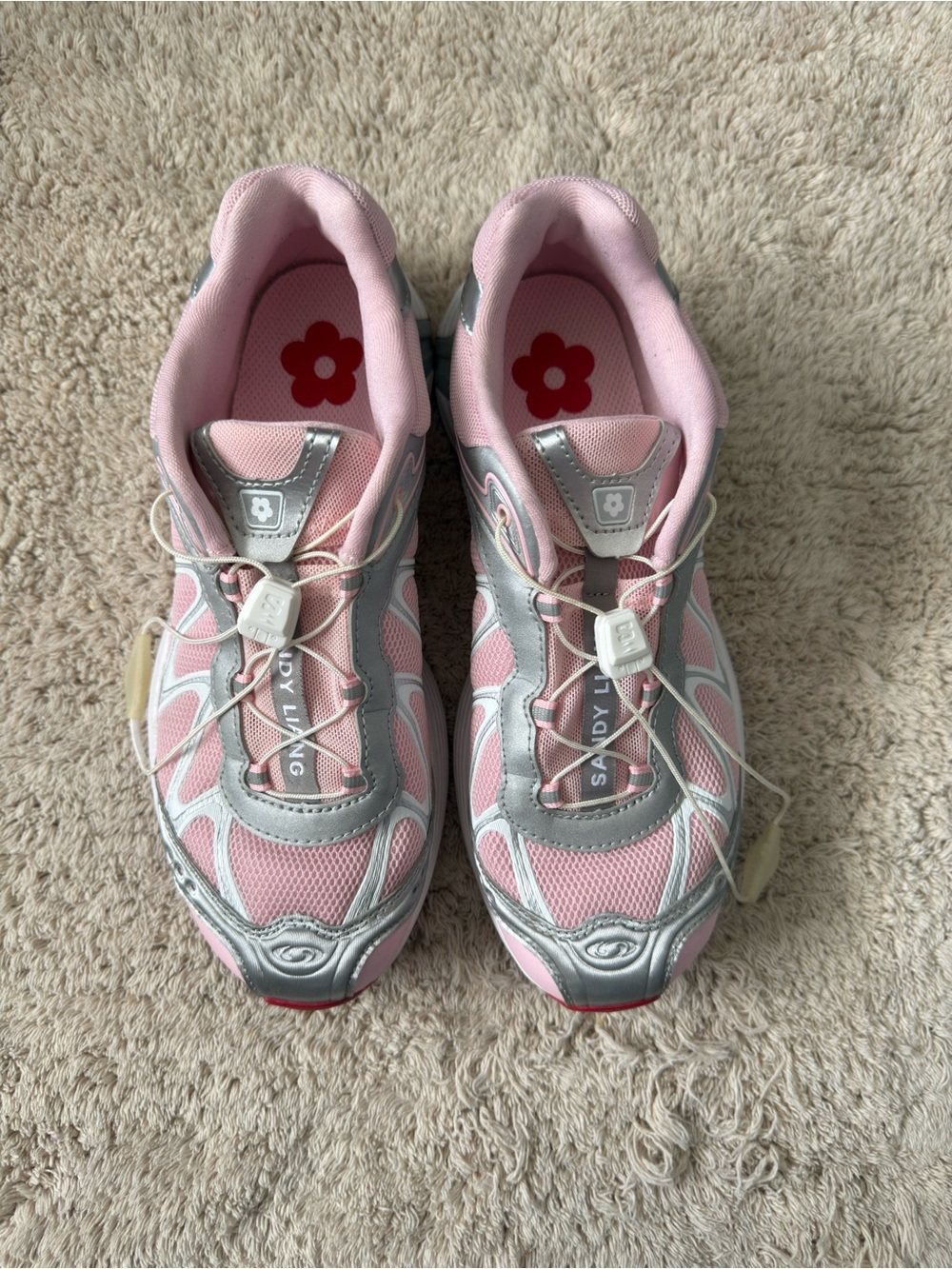 Sandy Liang Pink and Silver Women's Sneakers